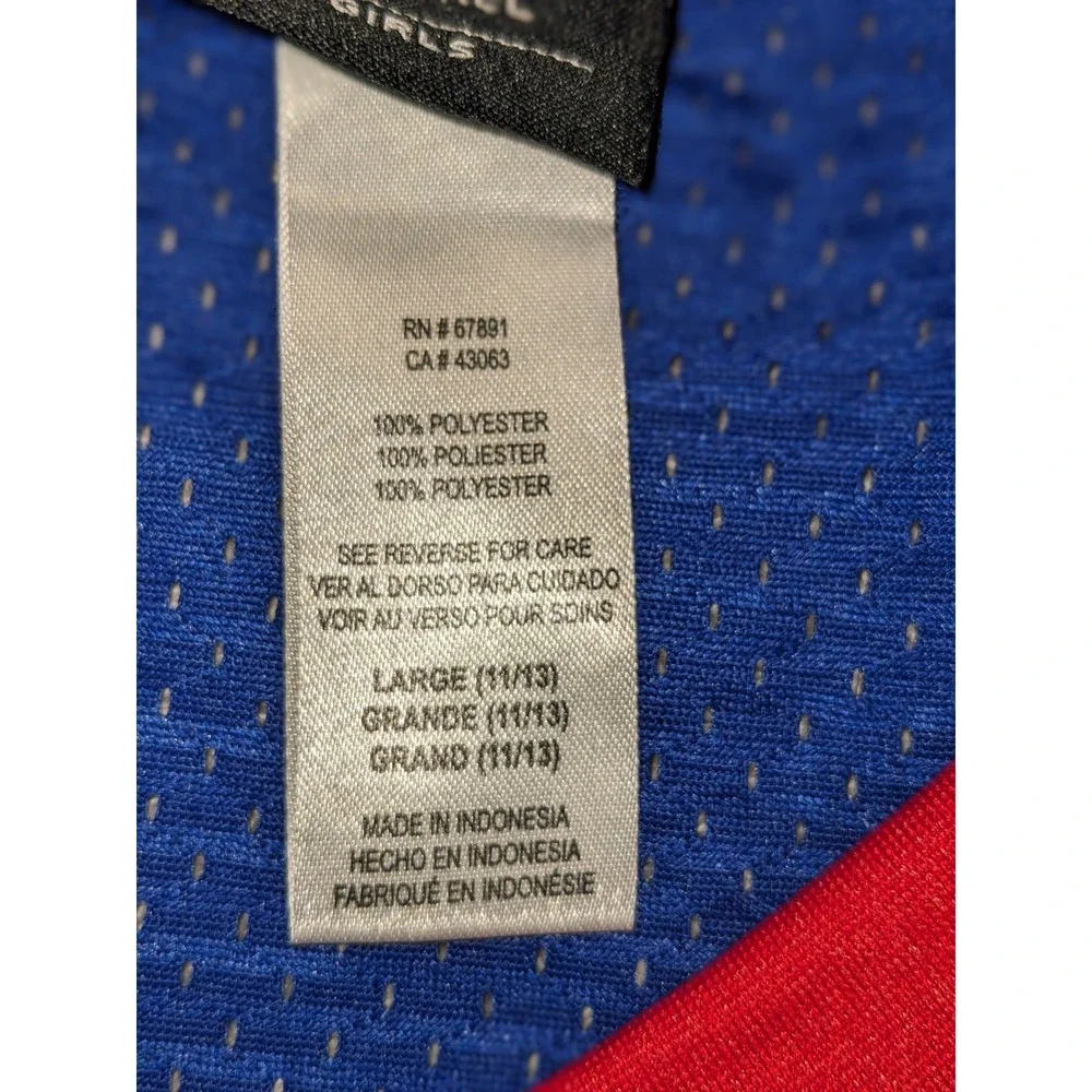 NFL Team Apparel New York Giants Jersey V-Neck Short Sleeve Girls Large NWT - Picture 10 of 10